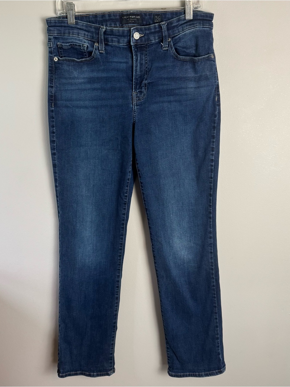 Lucky Brand Mid Rise Straight Leg Sweet Style Dark Wash Jeans Size 12/31
